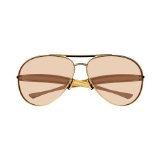 BOTTEGA VENETA 1305S 002 64 Gold Unisex Güneş Gözlüğü - BOTTEGA VENETA