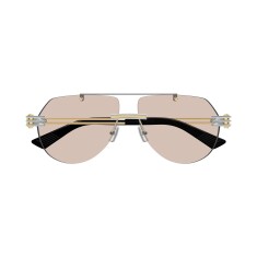 BOTTEGA VENETA 1342S 002 59 Gold Unisex Güneş Gözlüğü - BOTTEGA VENETA