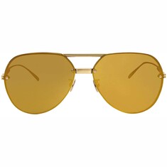 BOTTEGA VENETA Unisex Sarı Güneş Gözlüğü 1054SA 003 61 - Thumbnail