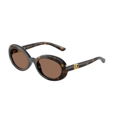 DOLCE & GABBANA 6007U 502 M73 49 Kahverengi Çocuk Güneş Gözlüğü - DOLCE & GABBANA