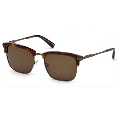 ERMENEGILDO ZEGNA Unisex Kahverengi Güneş Gözlüğü 0092 52J 53