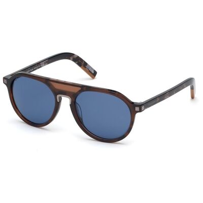 ERMENEGILDO ZEGNA Unisex Kahverengi Güneş Gözlüğü 0123 56V 55