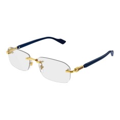 GUCCI 1221O 004 56 Gold Unisex Mavi Filtreli Gözlük - GUCCI (1)