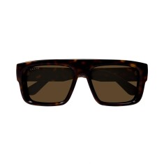 GUCCI 1461S 002 55 Kahverengi Unisex Güneş Gözlüğü - GUCCI