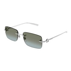 GUCCI 1703S 007 55 Gümüş Unisex Güneş Gözlüğü - GUCCI