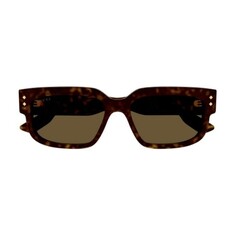 GUCCI 1218S 002 56 Kahverengi Unisex Güneş Gözlüğü - GUCCI