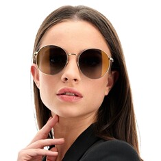 JIMMY CHOO KAT 000FQ 58 Altın Kadın Güneş Gözlüğü - JIMMY CHOO