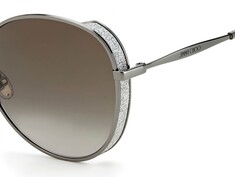 JIMMY CHOO Kadın Gun Metal Güneş Gözlüğü FELINE/S KJ1HA 58 - Thumbnail
