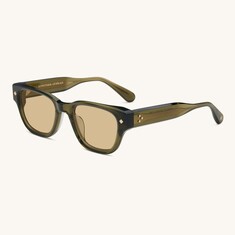 LUNETTERIE GENERALE MINUIT MOINS UNE MILITARY GREEN 54 Kahverengi Unisex Güneş Gözlüğü - LUNETTERIE GENERALE (1)