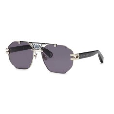 PHILIPP PLEIN SPP077M 0578 63 Gümüş Unisex Güneş Gözlüğü - PHILIPP PLEIN