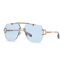 PHILIPP PLEIN SPP111 8FCF 66 Klipsli Sarı Unisex Güneş Gözlüğü - PHILIPP PLEIN
