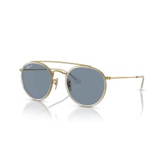 RAY-BAN Round Double Bridge 3647N 001/02 51 Polarize Sarı Unisex Güneş Gözlüğü - RAYBAN (1)