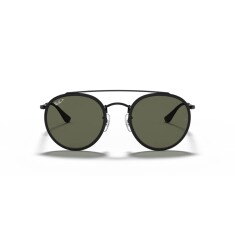 RAY-BAN Round Double Bridge 3647N 002/58 51 Polarize Siyah Unisex Güneş Gözlüğü - RAYBAN