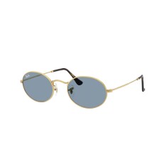 RAY-BAN Oval 3547 001 56 51 Gold Unisex Güneş Gözlüğü - RAYBAN (1)