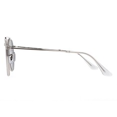 RAY-BAN Round Double Bridge 3647N 9211/B1 51 Gri Unisex Güneş Gözlüğü - RAYBAN (1)